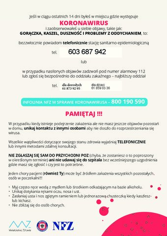 Koronawirus - ważne informacje